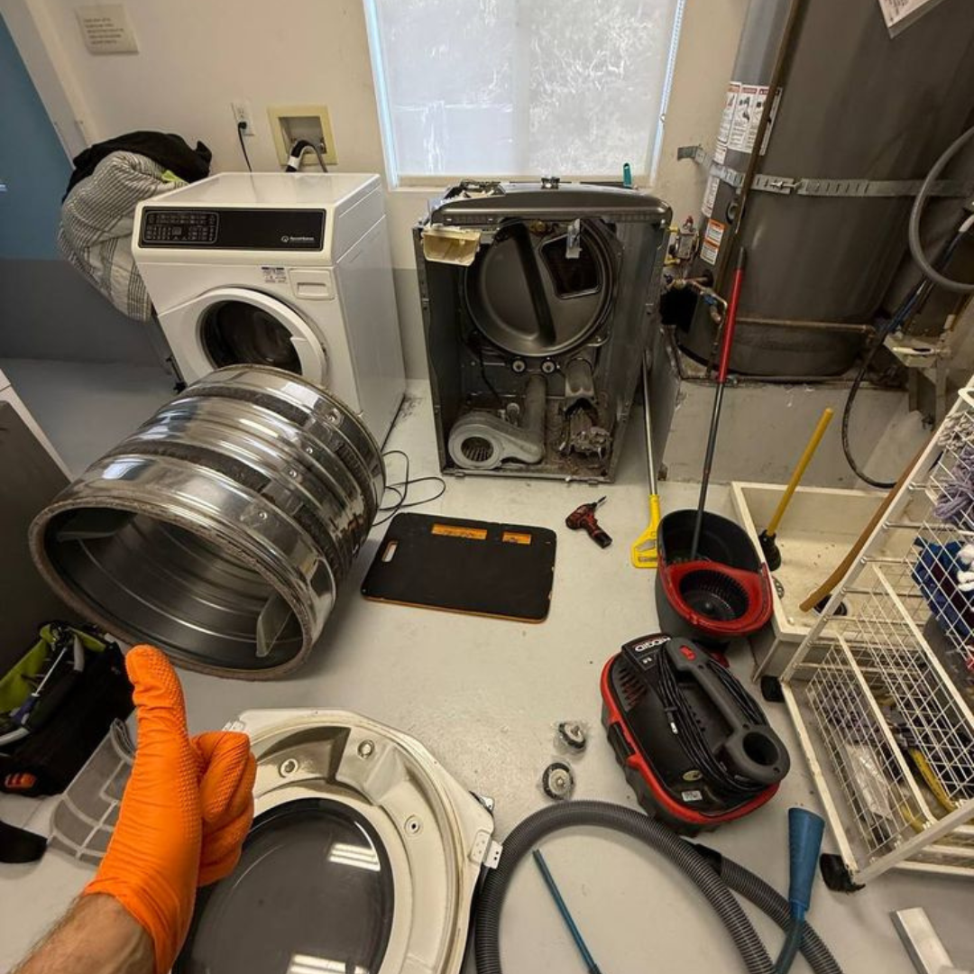 Completed washing machine repair service